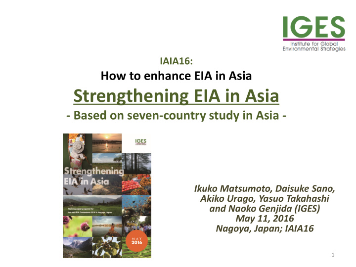 strengthening eia in asia