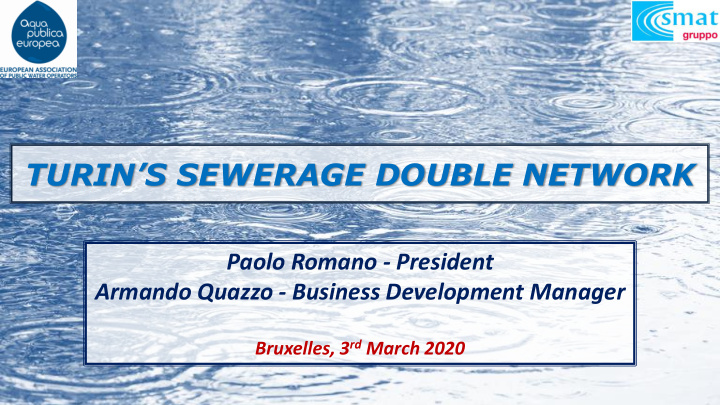 turin s sewerage double network