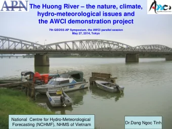 the AWCI demonstration project  7th GEOSS AP Symposium, the AWCI parallel session May 27, 2014,