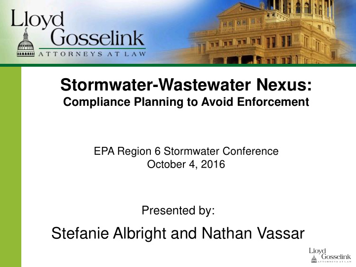 stormwater wastewater nexus