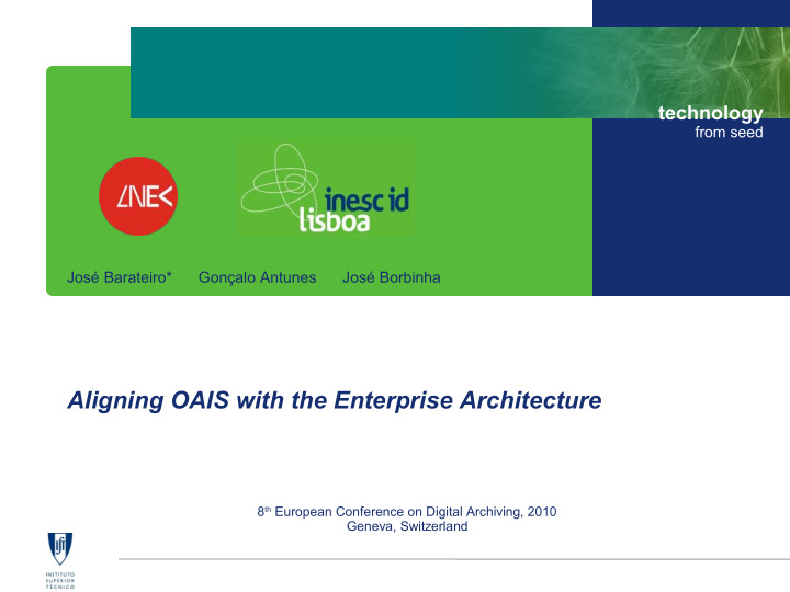aligning oais with the enterprise architecture