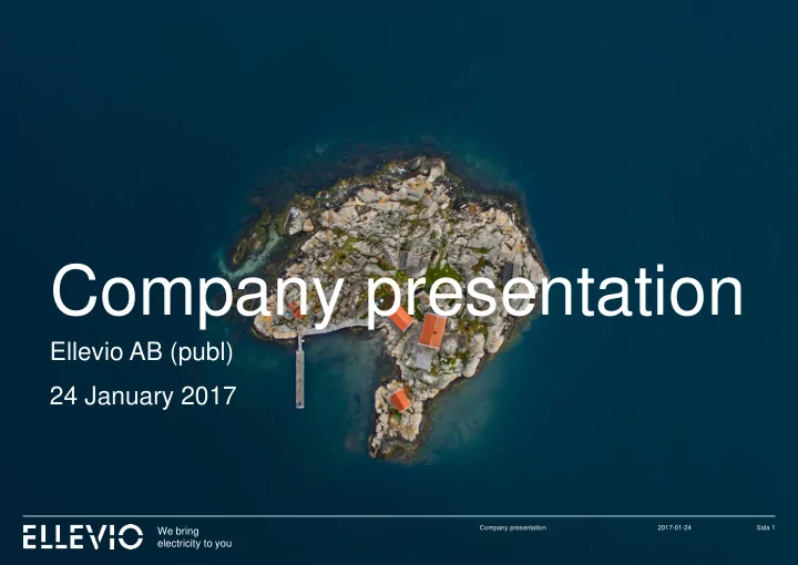 company presentation