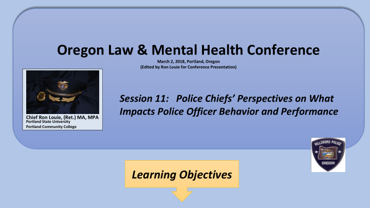 oregon law mental health conference