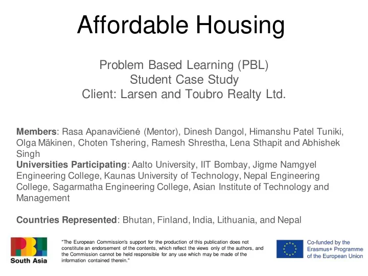 affordable housing