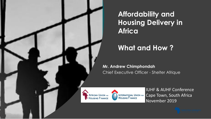 housing delivery in africa