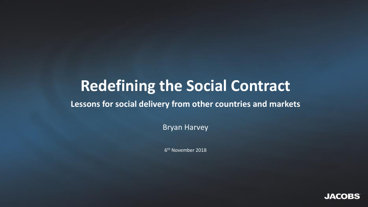 redefining the social contract