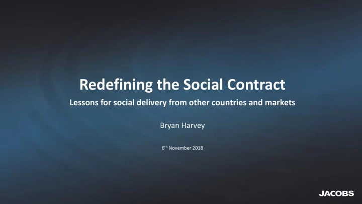 redefining the social contract
