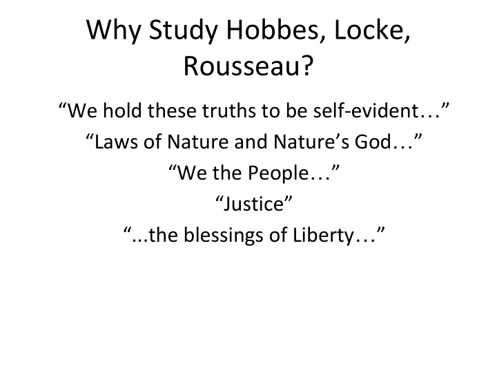 why study hobbes locke rousseau