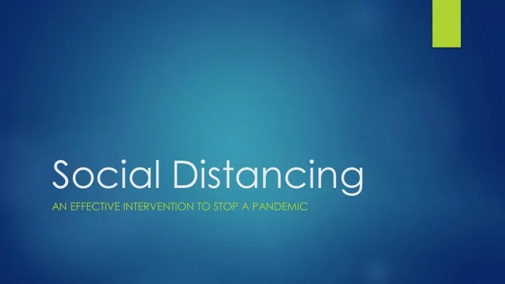 social distancing
