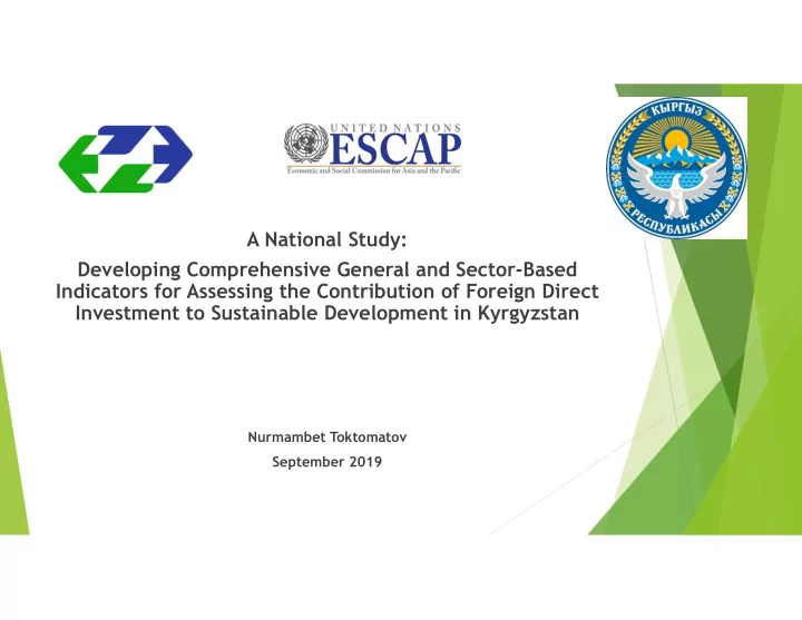 a national study developing comprehensive general and
