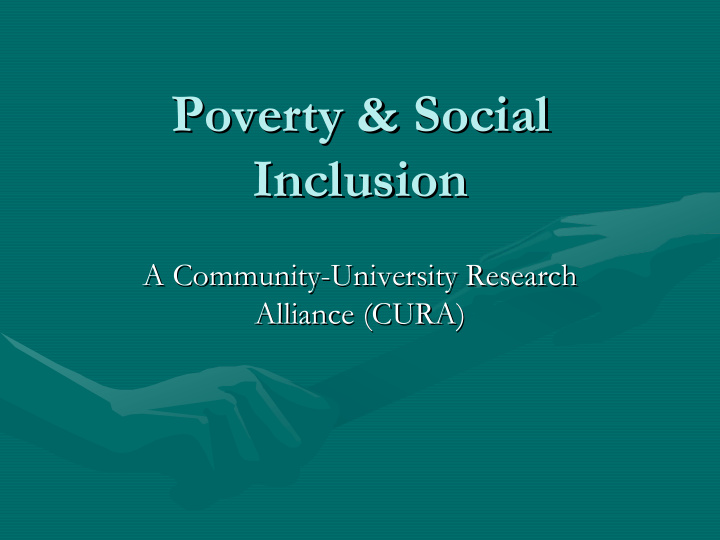 poverty social poverty social inclusion inclusion