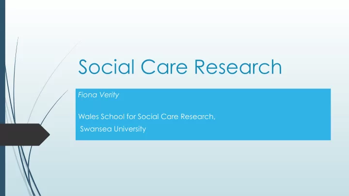 social care research