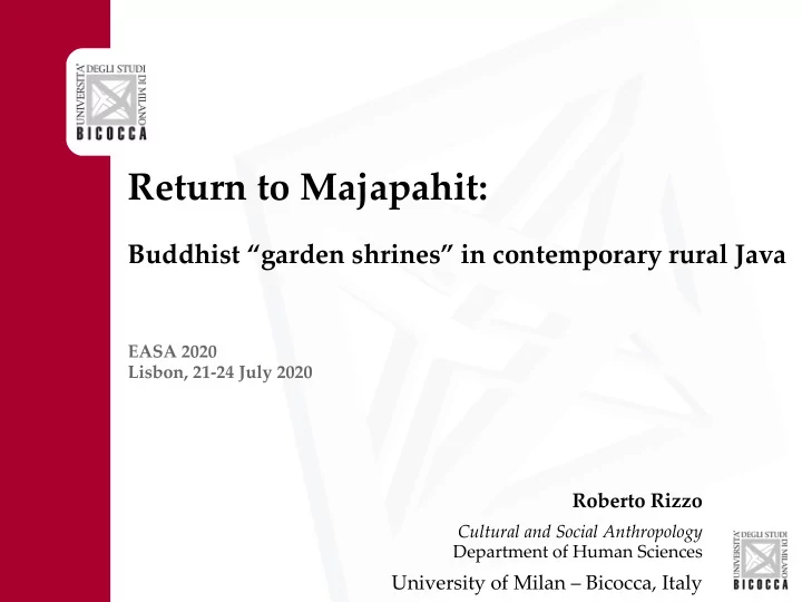 return to majapahit