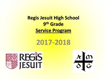 2017-2018  Service Office Coach Mattacchione  Service Director  amattacchione@regisjesuit.com