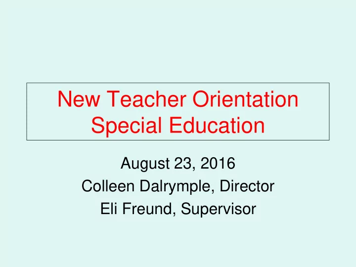 special education