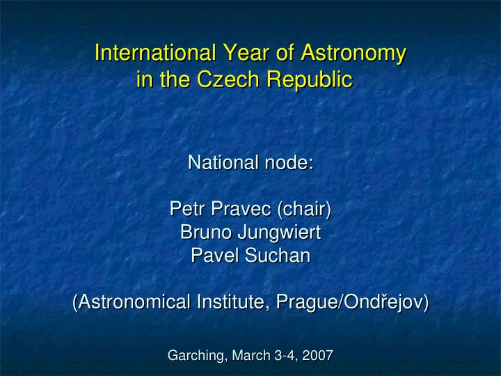 international year of astronomy international year of