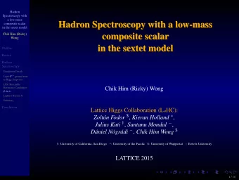 Hadron Spectroscopy with a low-mass  Hadron Spectroscopy with a low-mass  composite scalar  in the