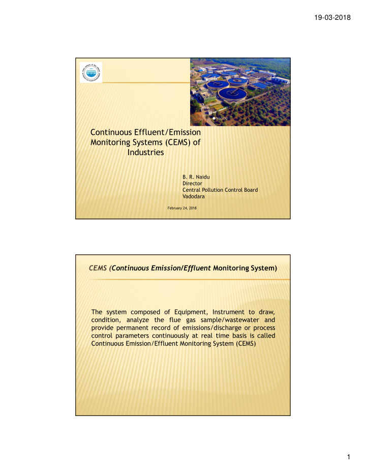 continuous effluent emission monitoring systems cems of