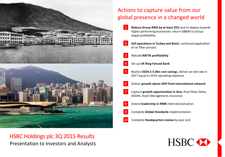 hsbc holdings plc 3q 2015 results