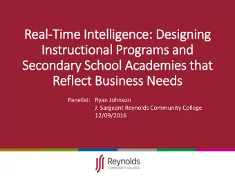 In  Instructional Programs and  Secondary  ry School Academies that  Reflect Business Needs