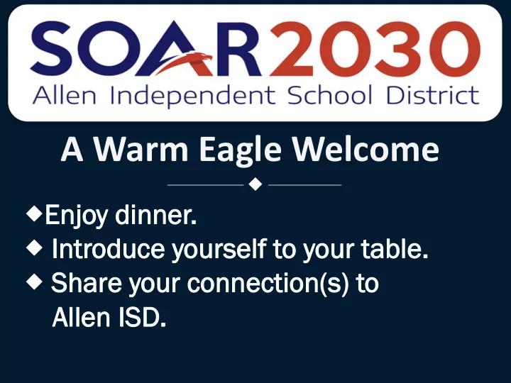 a warm eagle welcome