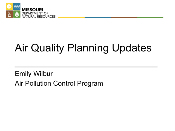air quality planning updates