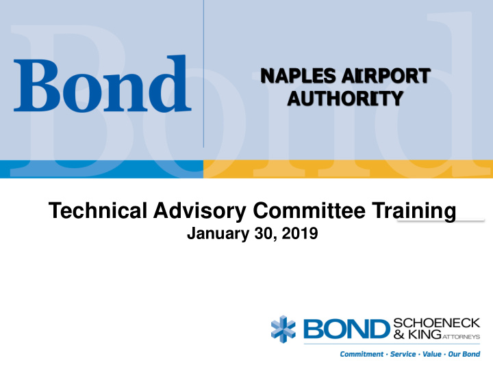 technical advisory committee training