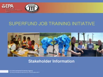 Stakeholder Information  U.S. Environmental Protection Agency  .  Technical Assistance Services for