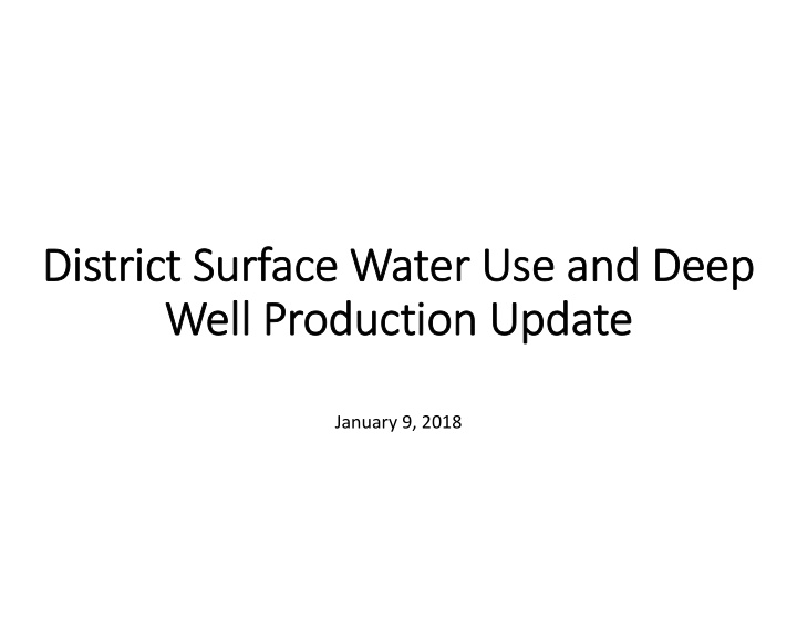 di distri rict ct surf surface ace wa water us use and