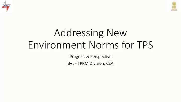 environment norms for tps