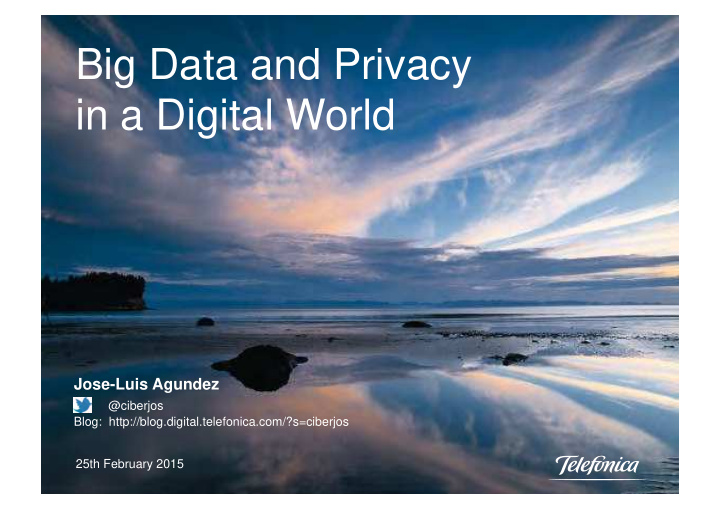 big data and privacy in a digital world