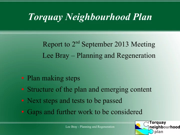 torquay neighbourhood plan