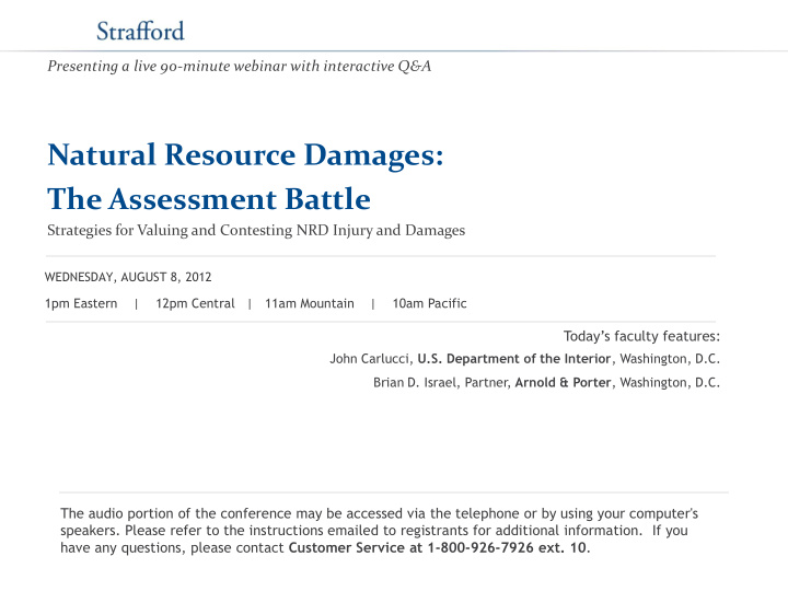 natural resource damages the assessment battle