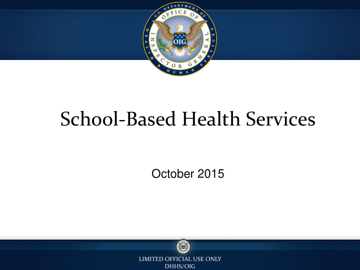 school based health services
