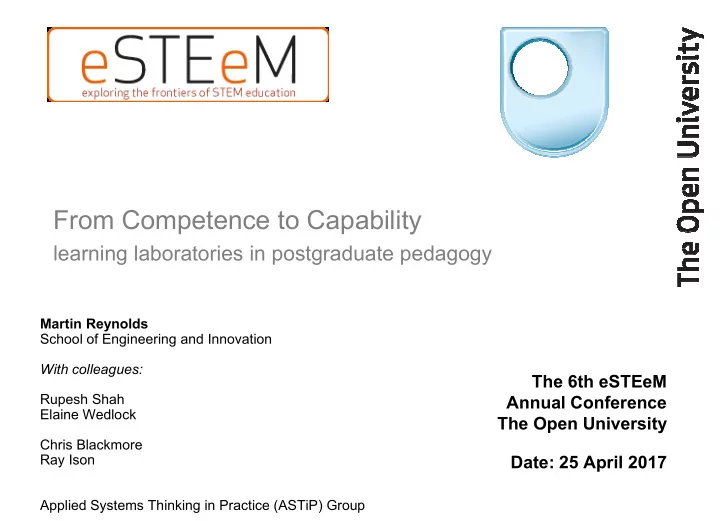 from competence to capability