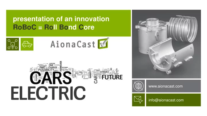 presentation of an innovation