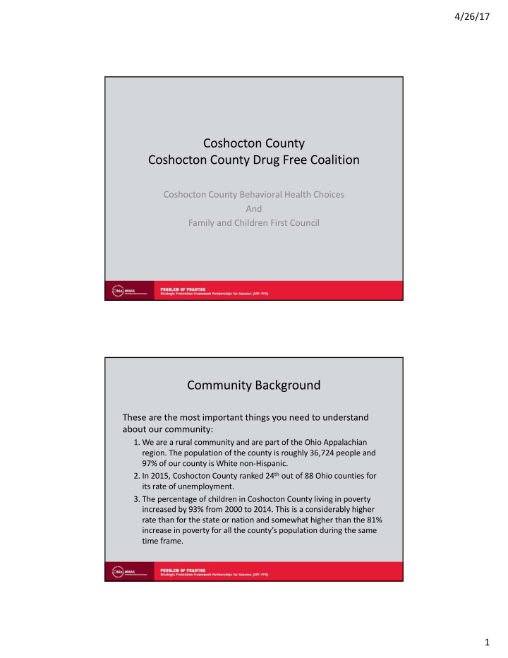 coshocton county coshocton county drug free coalition