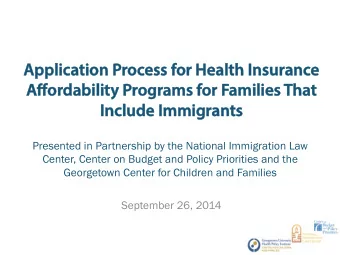 Applica  pplication P  tion Proc  ocess f  ess for Health I  or Health Insur  nsuranc  ance  e A