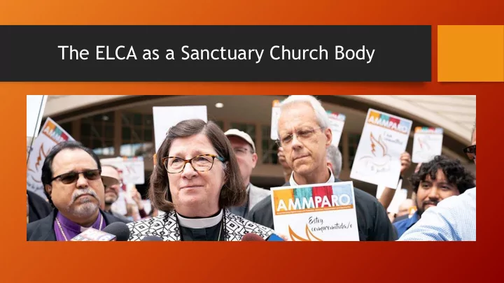 the elca as a sanctuary church body elca structure