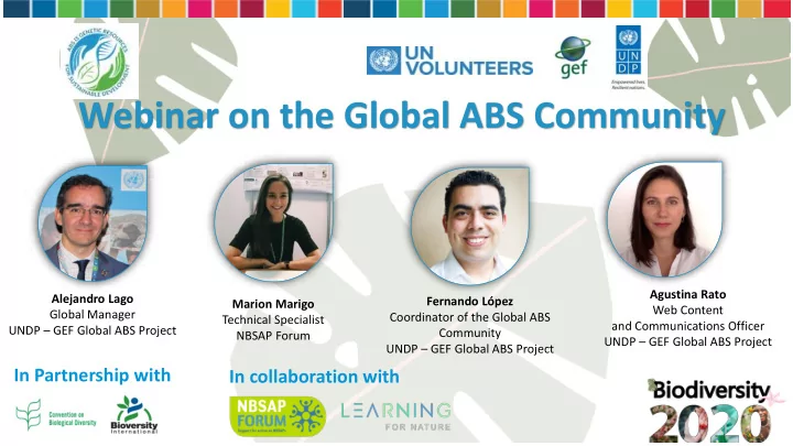 webinar on the global abs community