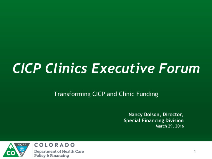 cicp clinics executive forum