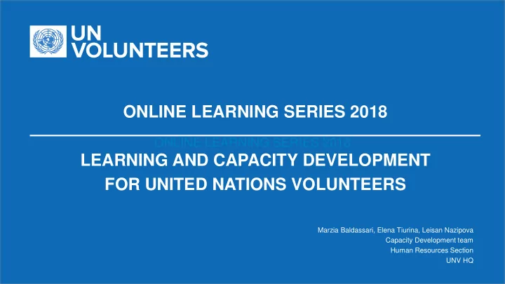 online learning series 2018