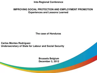 Undersecretary of State for Labour and Social Security  Brussels Belgium  December 3, 2012  Per