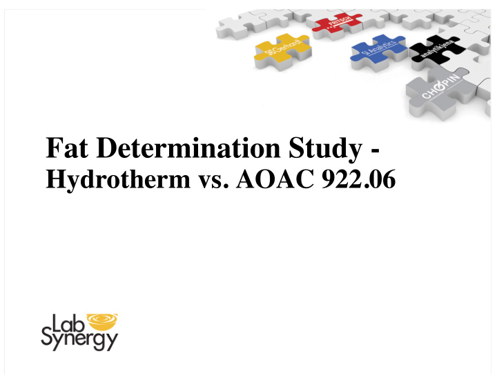 fat determination study