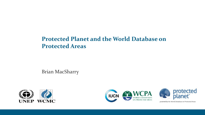 protected planet and the world database on