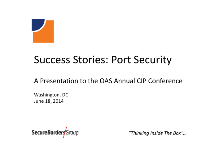 success stories port security success stories port