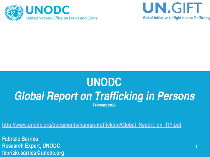 unodc global report on trafficking in persons
