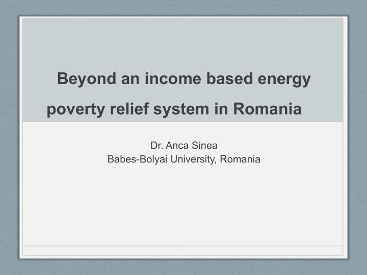 beyond an income based energy poverty relief system in