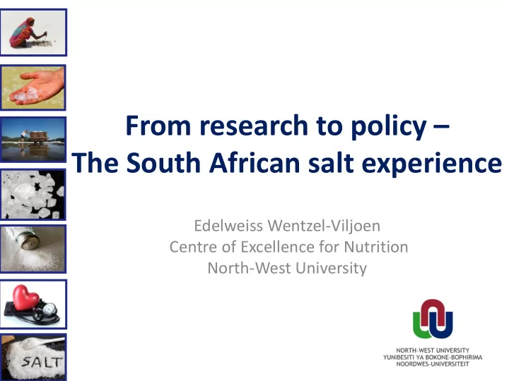 from research to policy