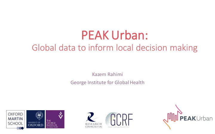 peak urban